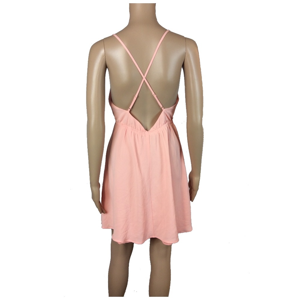 NWOT Flowy boho pink strappy dress - Picture 4 of 6